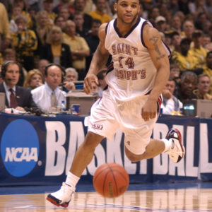 Jameer Nelson during his time at Saint Joseph's University.